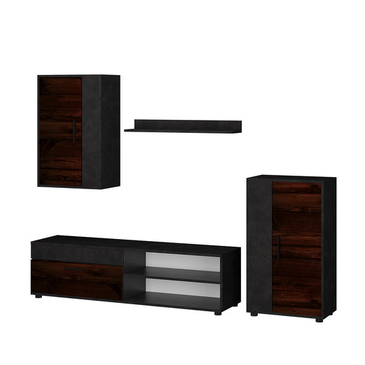 Vicco Parete attrezzata soggiorno Marrone Set di 4