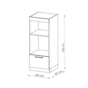 Vicco Set mobili bagno Antracite-oro 60 cm aperto