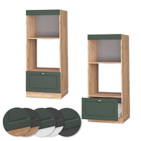 Vicco Set mobili bagno Verde-oro Country House 60 cm aperto
