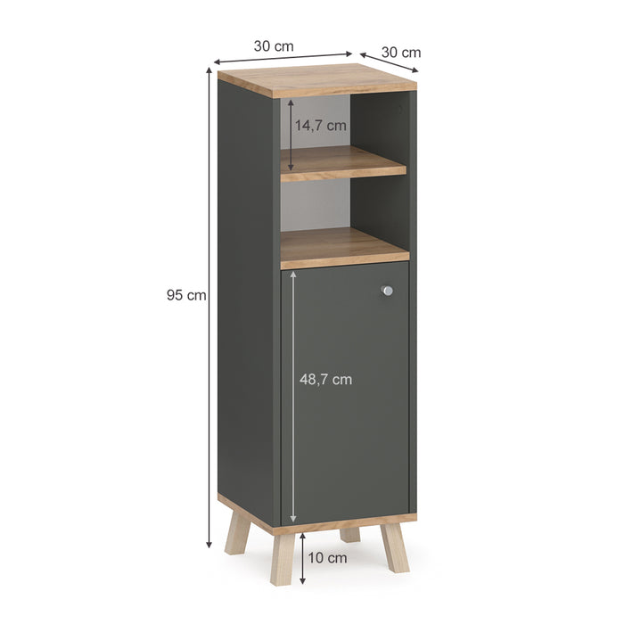 Vicco Mobiletto bagno Antracite 30 x 95 cm
