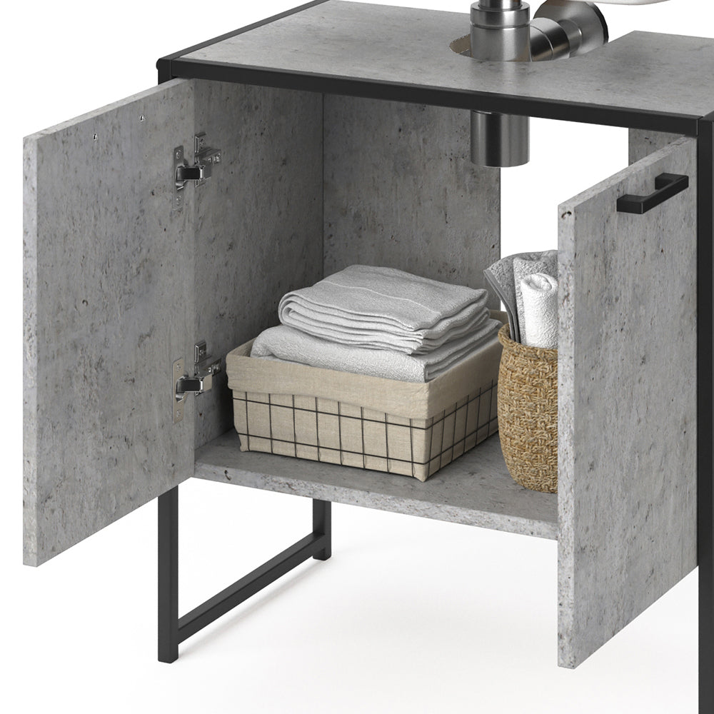 Vicco Mobiletto per lavabo Calcestruzzo 60 x 60 cm