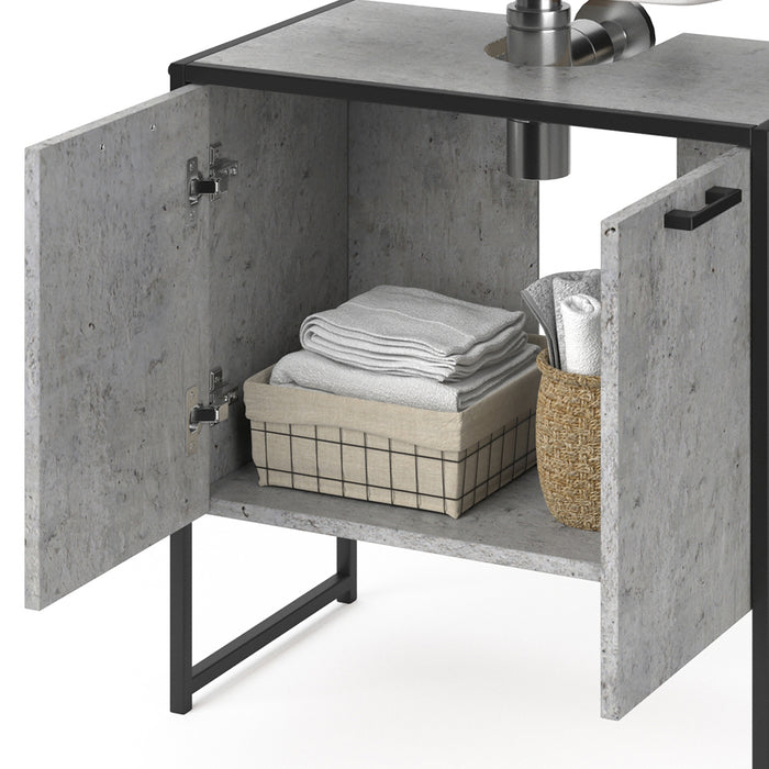 Vicco Mobiletto per lavabo Calcestruzzo 60 x 60 cm