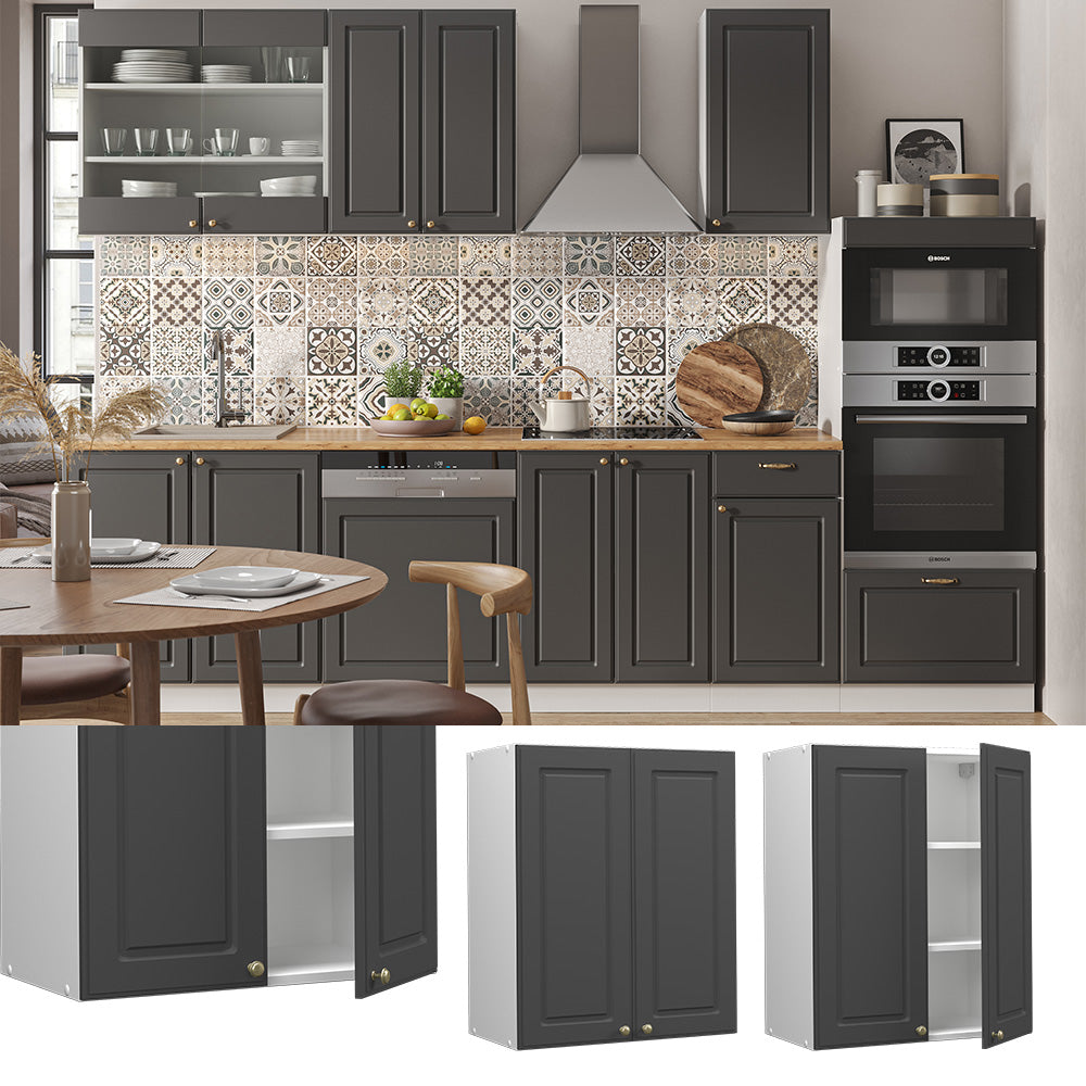 Vicco Pensile da cucina Antracite-oro 60 cm