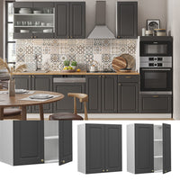 Vicco Pensile da cucina Antracite-oro 60 cm