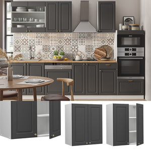 Vicco Pensile da cucina Antracite-oro 60 cm