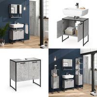 Vicco Mobiletto per lavabo Calcestruzzo 60 x 60 cm