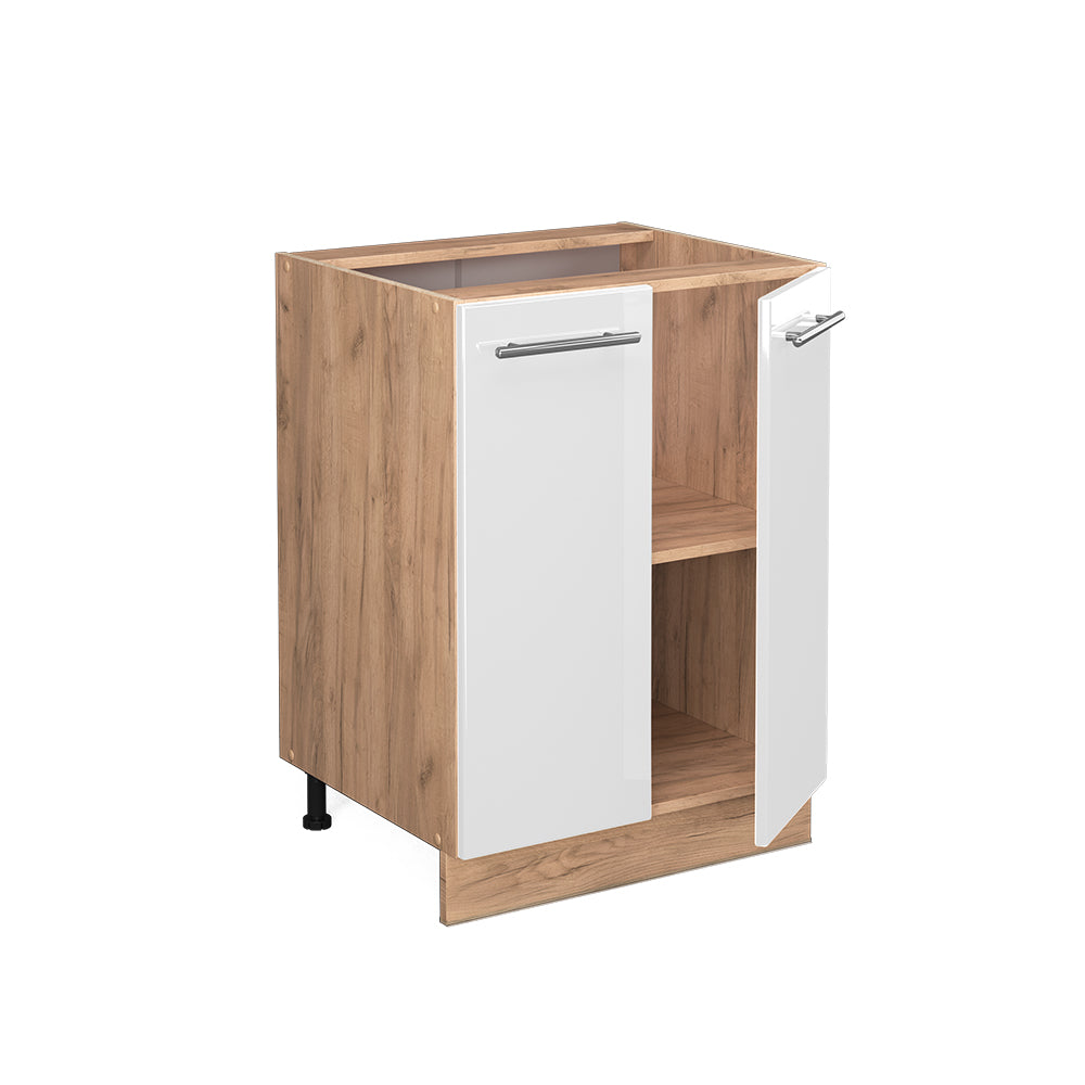 Vicco Mobiletto base cucina Bianco lucido 60 cm , PL Marmo