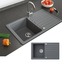 Bergström Lavello Grigio 76.5 x 46 cm con asciugatura