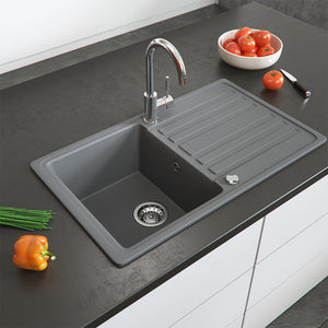 Bergström Lavello Grigio 76.5 x 46 cm con asciugatura