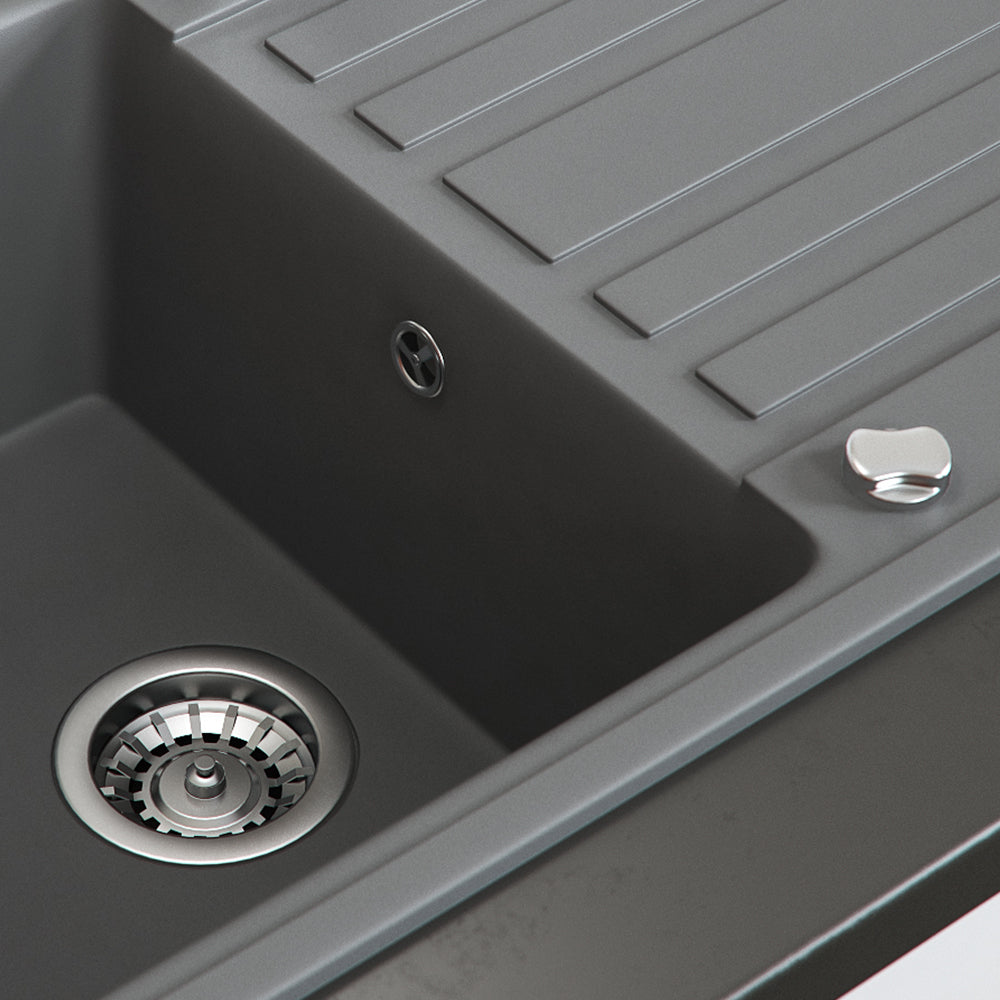 Bergström Lavello Grigio 76.5 x 46 cm con asciugatura