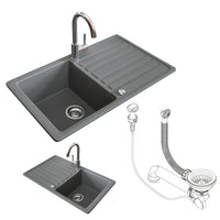 Bergström Lavello Grigio 76.5 x 46 cm con asciugatura