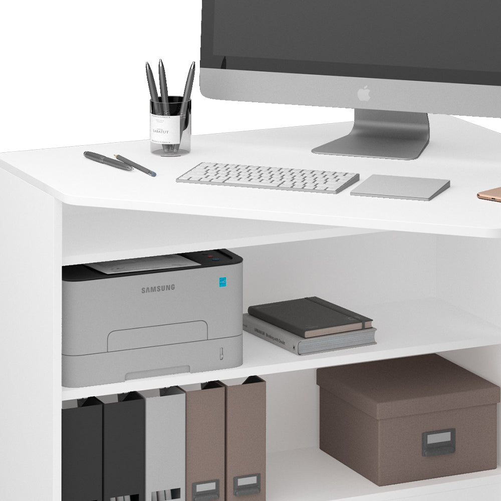 Vicco Scrivania angolare Bianco 94 x 94 cm