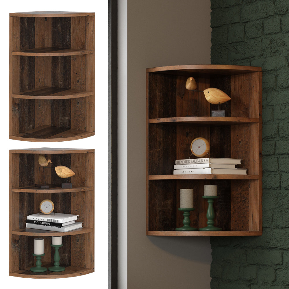 Vicco Libreria angolare da terra Legno antico 30 x 60 cm