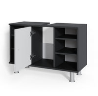 Vicco Mobile sottolavabo per bagno Antracite/bianco lucido 80 x 54 cm