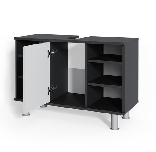 Vicco Mobile sottolavabo per bagno Antracite/bianco lucido 80 x 54 cm
