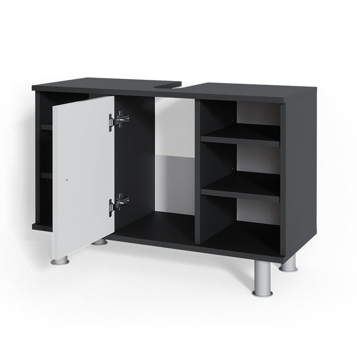 Vicco Mobile sottolavabo per bagno Antracite/bianco lucido 80 x 54 cm