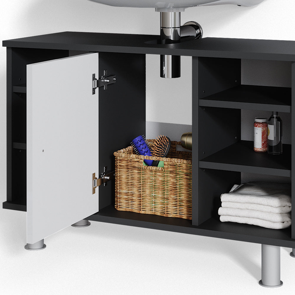 Vicco Mobile sottolavabo per bagno Antracite/bianco lucido 80 x 54 cm