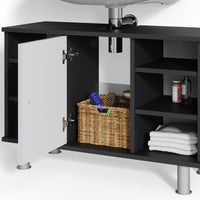 Vicco Mobile sottolavabo per bagno Antracite/bianco lucido 80 x 54 cm