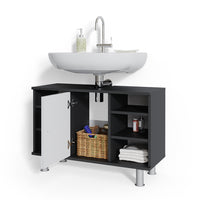 Vicco Mobile sottolavabo per bagno Antracite/bianco lucido 80 x 54 cm