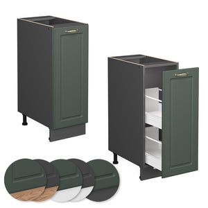 Vicco Armadio cucina dispensa alto Verde-oro Country House 30 cm , PL Antracite