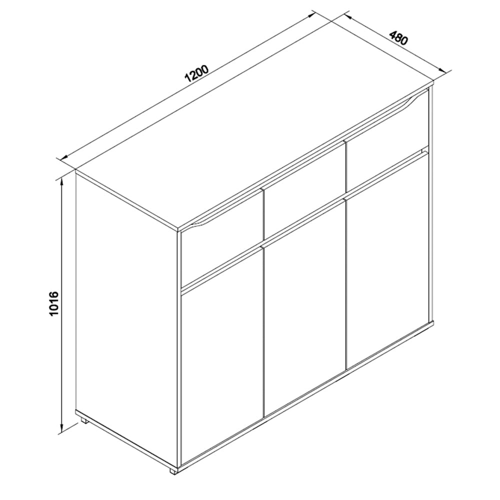 Vicco Cassettiera per camera da letto Bianco 48 x 101.6 cm con cassetti