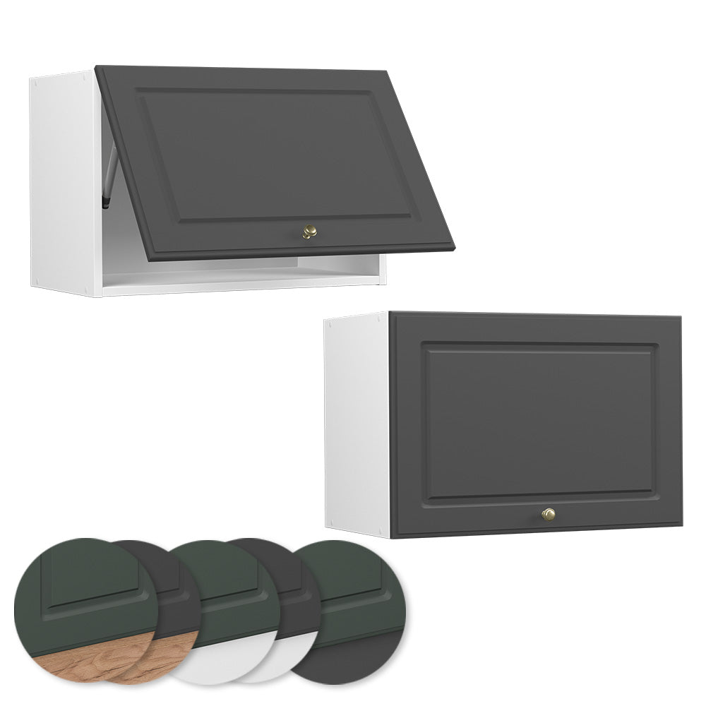 Vicco Pensile da cucina Antracite-oro 60 cm Piatto