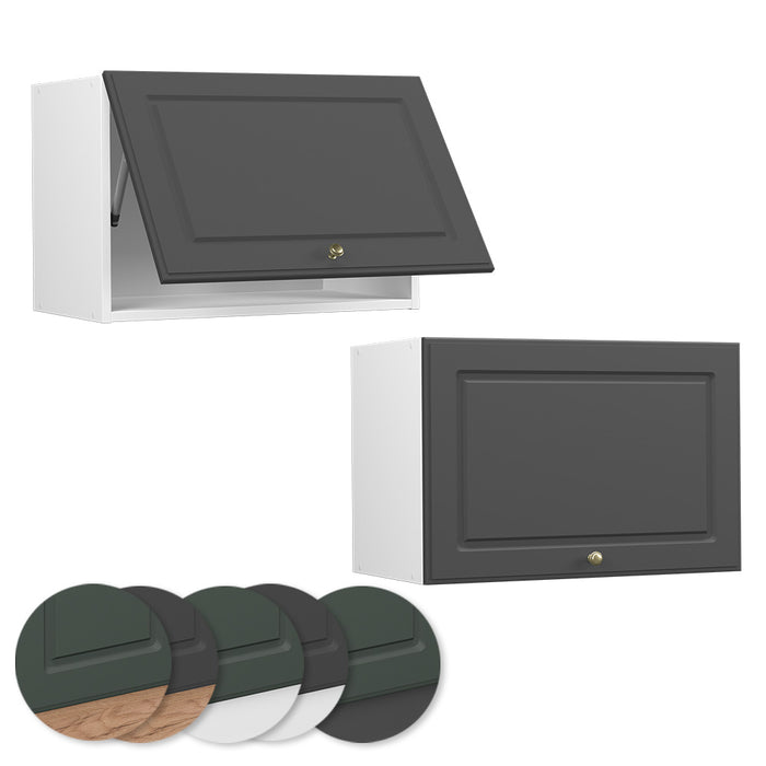 Vicco Pensile da cucina Antracite-oro 60 cm Piatto