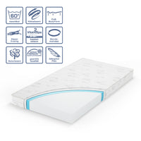 Vitalispa Materasso bambini Bianco 80 x 160 cm