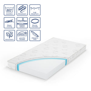 Vitalispa Materasso bambini Bianco 80 x 160 cm