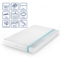 Vitalispa Materasso in schiuma fredda Bianco 120 x 200 cm 20 cm di altezza