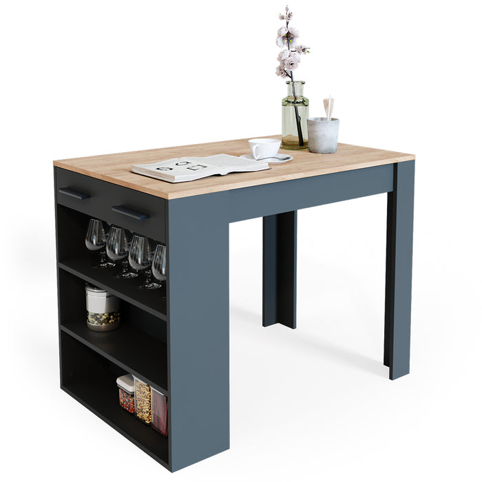 Vicco Tavolo da pranzo Antracite/quercia dorata 67 x 100 cm