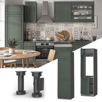 Vicco Armadio frigorifero Verde-oro Country House 60 cm