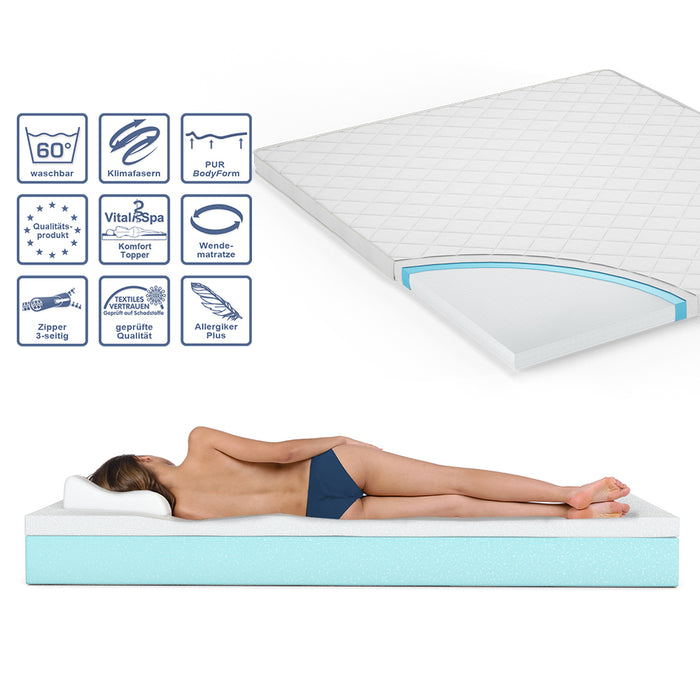 Vitalispa Сoprimaterasso Bianco 180 x 200 cm