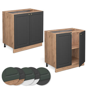 Vicco Mobiletto base cucina Antracite-oro 80 cm con ripiano, PL Antracite