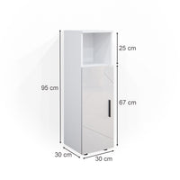 Vicco Mobiletto bagno Bianco lucido 30 x 95 cm