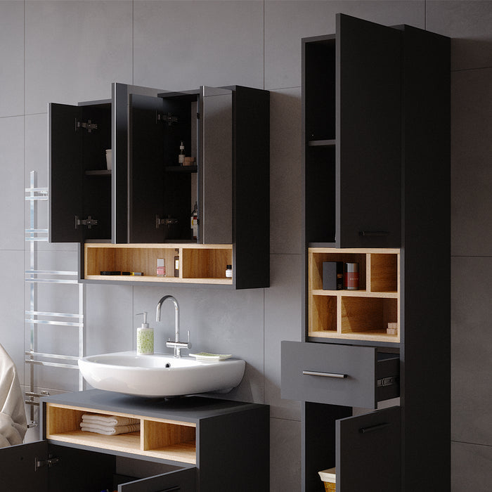 Vicco Mobile bagno alto Antracite 38 x 190 cm