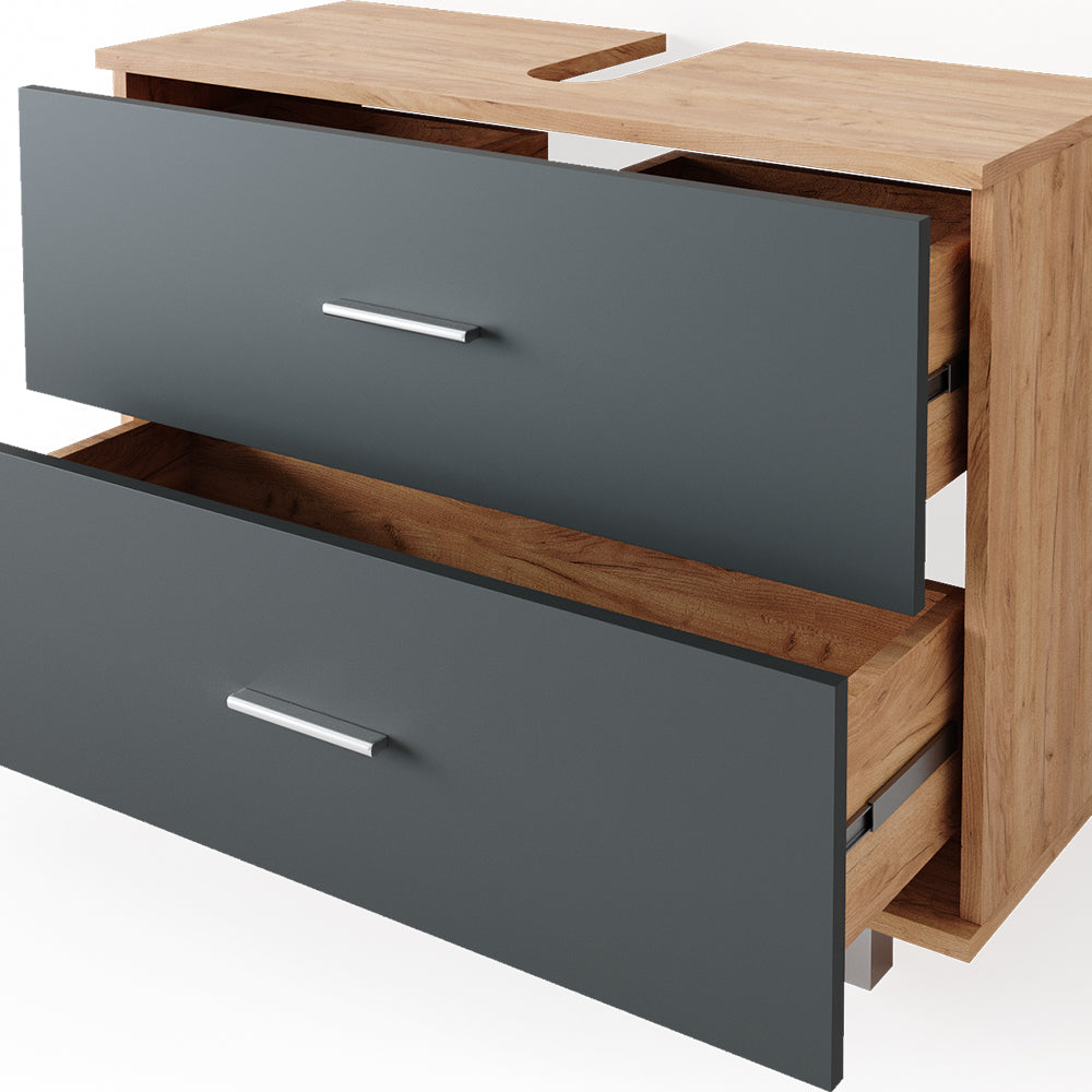 Vicco Mobile sottolavabo per bagno Antracite/quercia dorata 80 x 60.8 cm