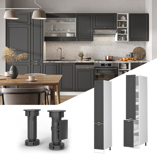 Vicco Armadio da farmacia Antracite-oro 30 cm