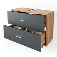 Vicco Mobile sottolavabo per bagno Antracite/quercia dorata 80 x 60.8 cm