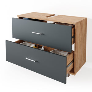 Vicco Mobile sottolavabo per bagno Antracite/quercia dorata 80 x 60.8 cm