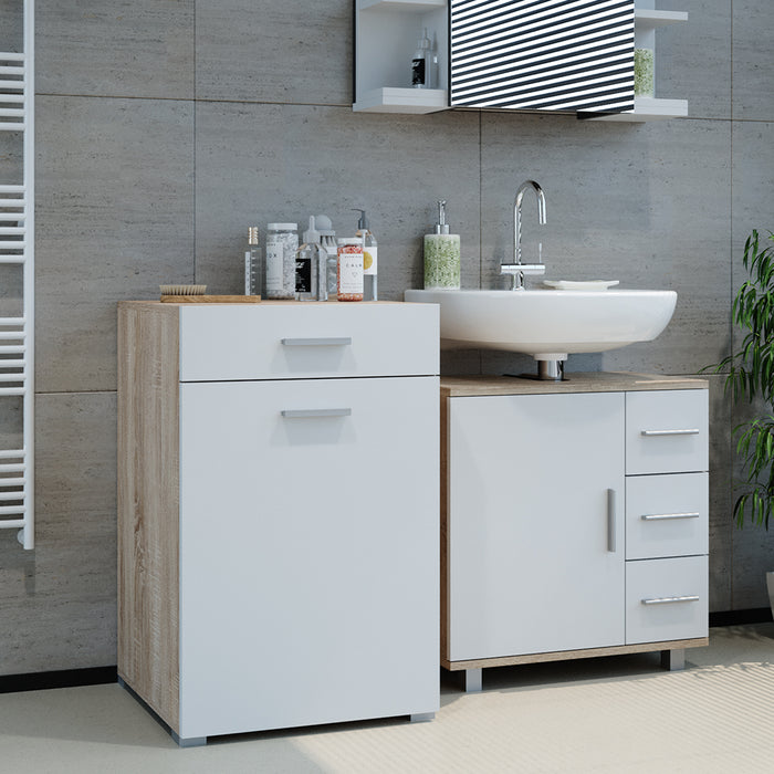 Vicco Armadietto da bagno con portabiancheria Sonoma 50 x 78.5 cm