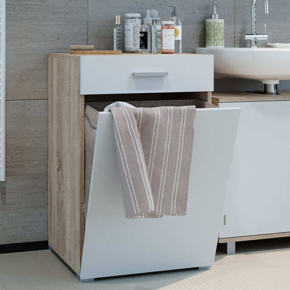 Vicco Armadietto da bagno con portabiancheria Sonoma 50 x 78.5 cm