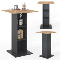Vicco Tavolo bar alto Antracite 70 x 70 cm