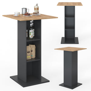 Vicco Tavolo bar alto Antracite 70 x 70 cm