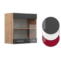 Vicco Mobile da cucina in vetro Antracite lucido 60 cm