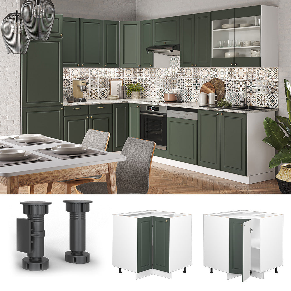 Vicco Mobile ad angolo cucina Verde-oro Country House 80.5 cm , PL Marmo
