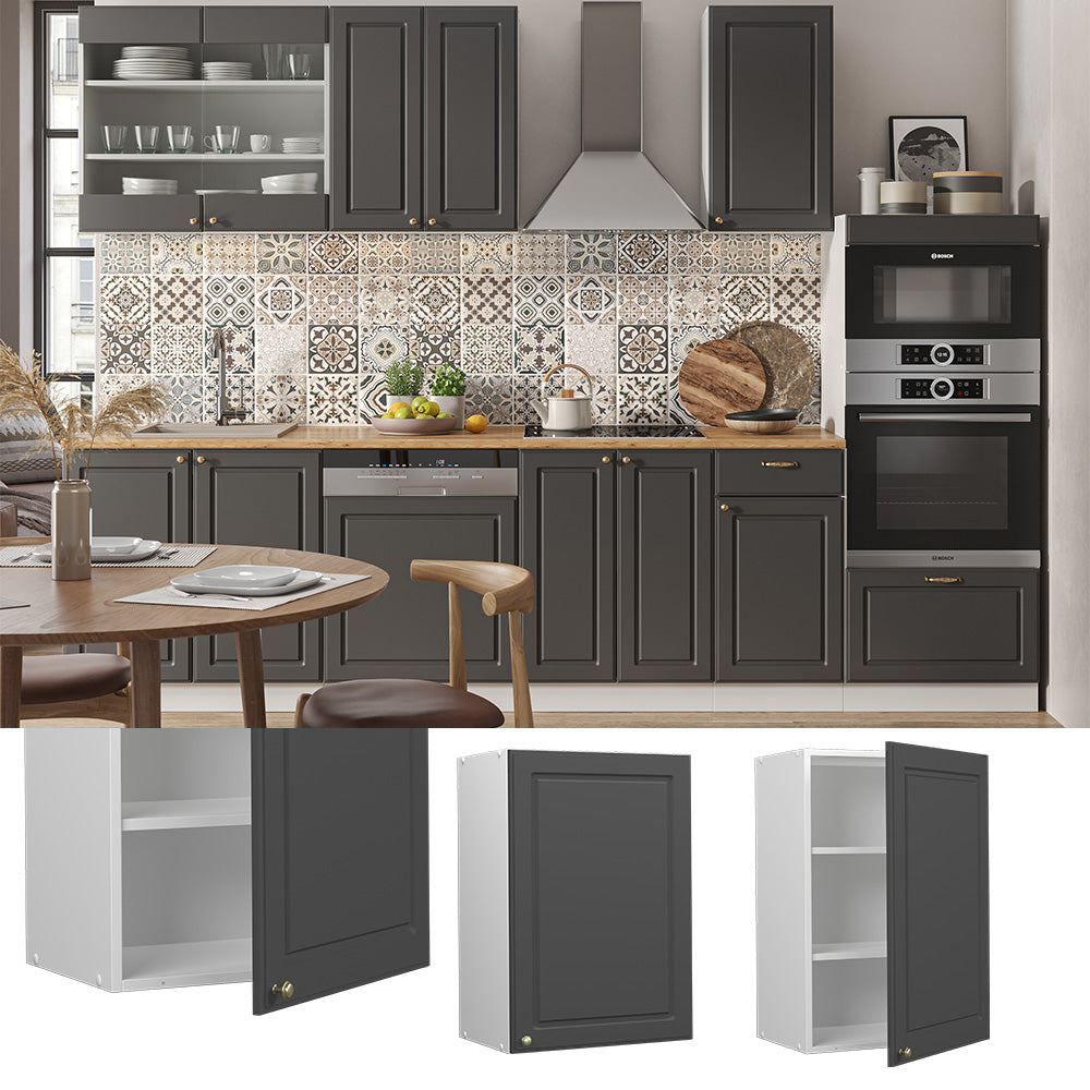 Vicco Pensile da cucina Antracite-oro 50 cm