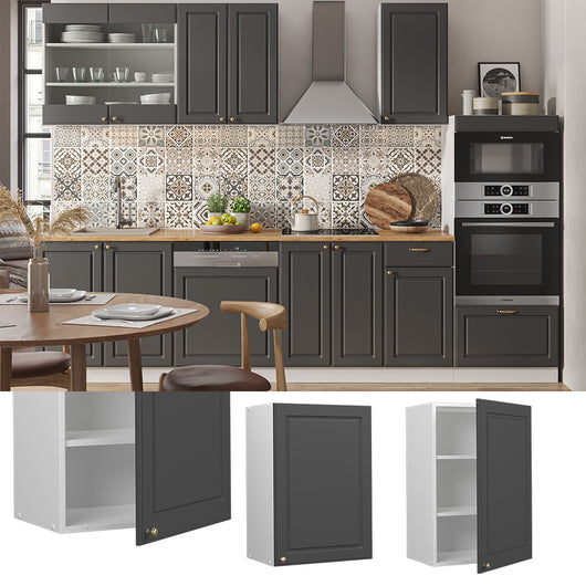 Vicco Pensile da cucina Antracite-oro 50 cm