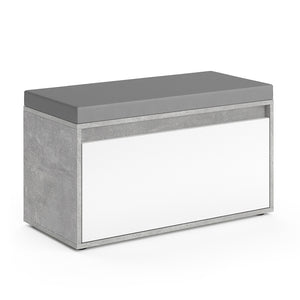 Vicco Panca scarpiera da ingresso Calcestruzzo 80 x 45 cm