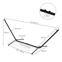 OK-Living Telaio per amaca Nero 362 cm